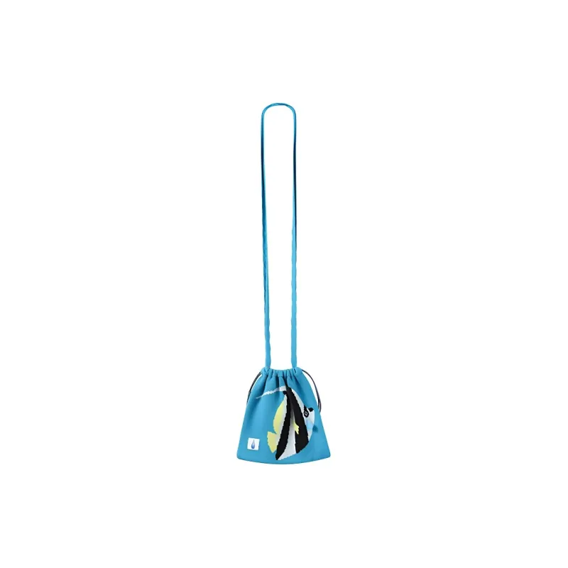 Crying Center Fabric Crossbody Bags Unisex Lake Blue-1