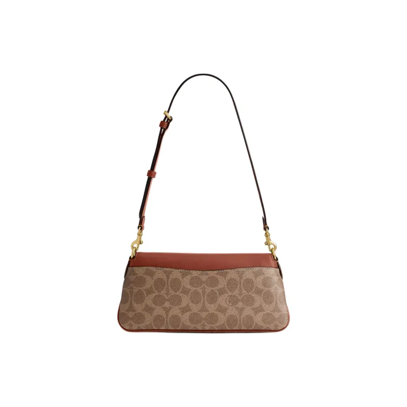 COACH Leather Portable Crossbody Bag, Shoulder Bag Medium Size Women's Brown-2