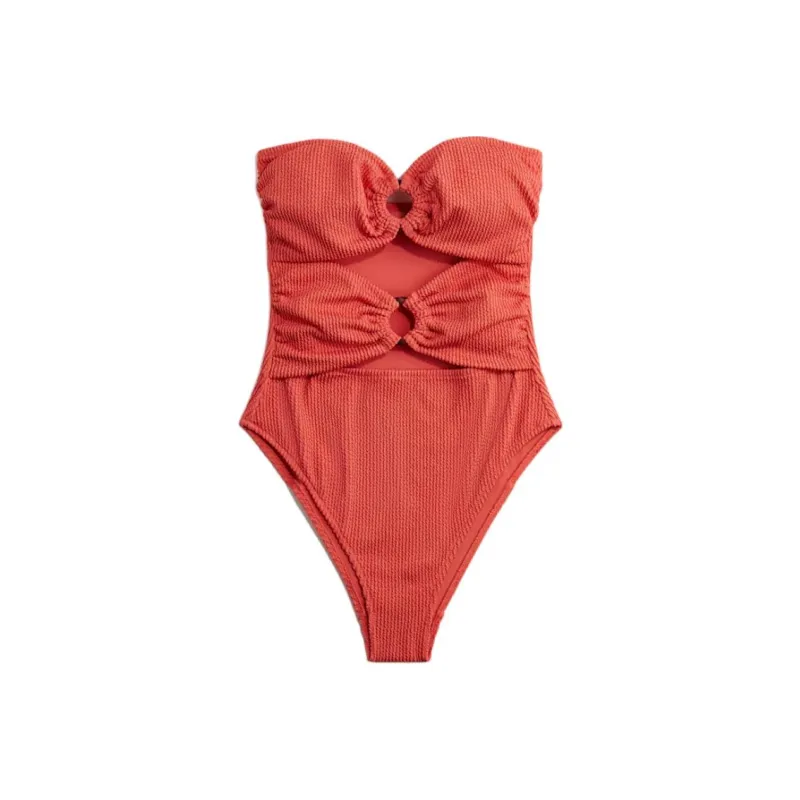 H&M One Piece Swimsuits Women's Coral Red-0