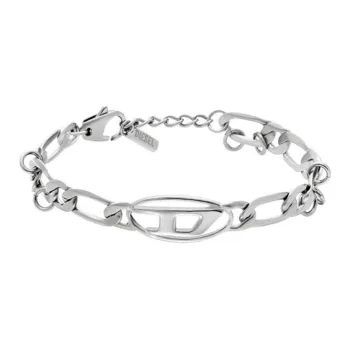 DIESEL Copper Alloy, Steel, Zirconia Bracelets Unisex Silver