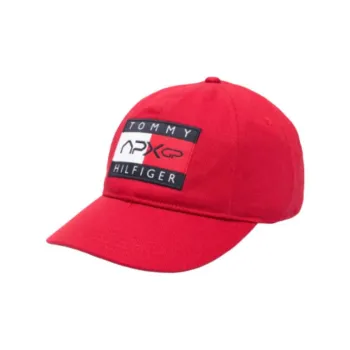 Tommy Hilfiger Cotton Baseball Caps Men's Red