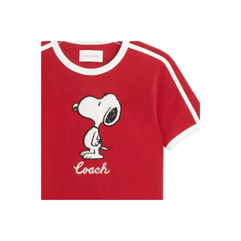COACH x PEANUTS SS25 T Shirt Women's Red-3