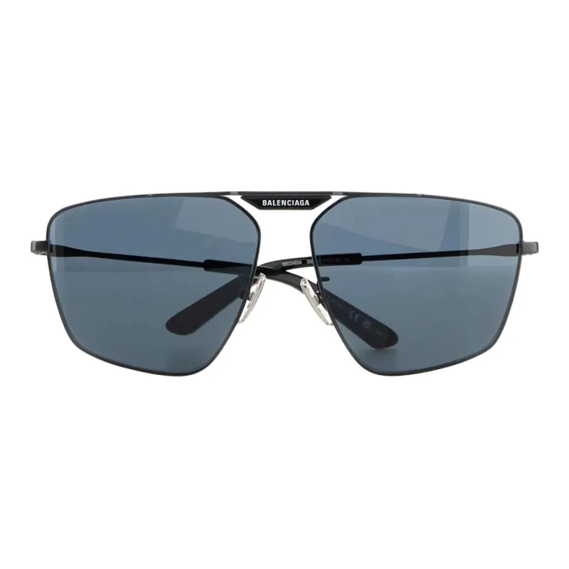Balenciaga Metal Aviator Sunglasses Men's Black-0