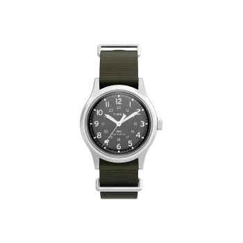 TIMEX Wrist Watch Manual Mechanical Movement Recycled Material Strap 36mm Black Dial Unisex