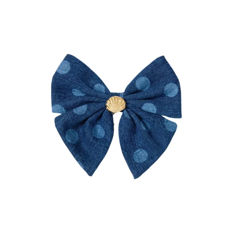 Self portrait Cotton Hair Clips Women's Blue-0