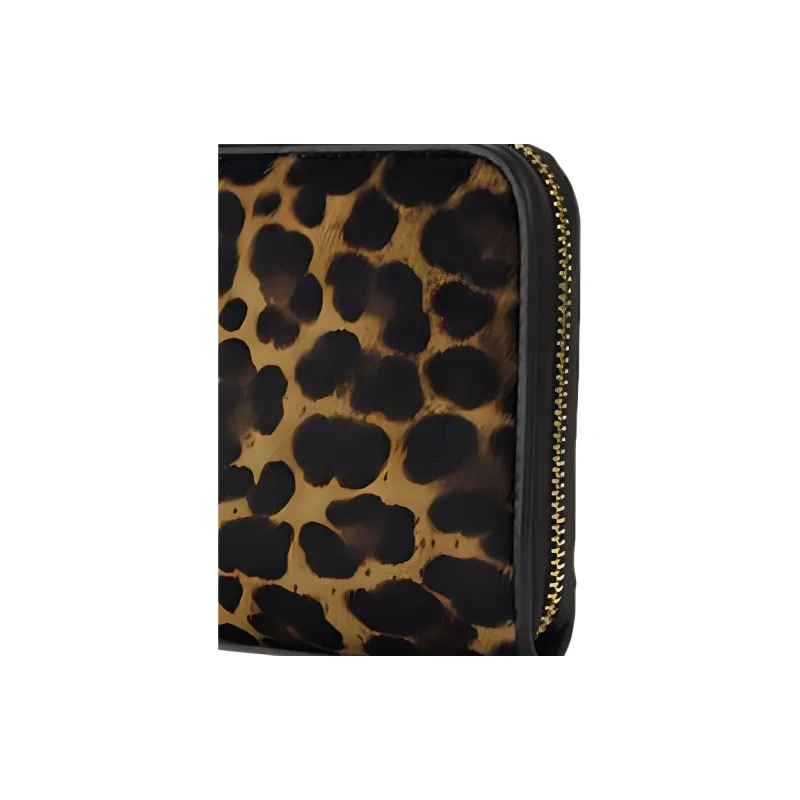 PRADA Leather Wallet Women's Leopard Print-4
