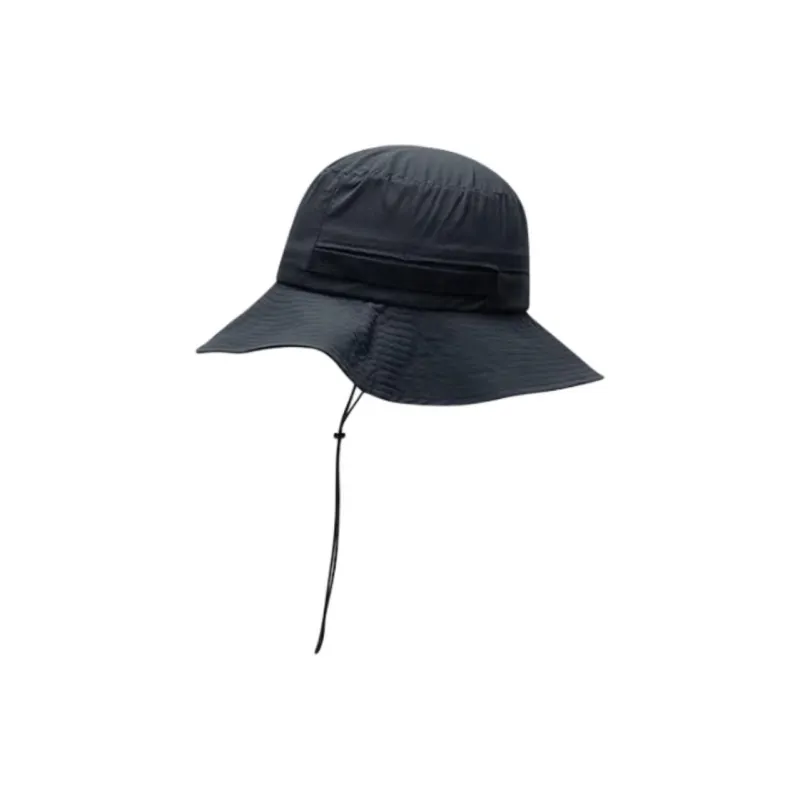 Anta Outdoor Collection Nylon Elastane Micro Wrinkle Fabric Bucket Hats Unisex Navy Gray Blue-2