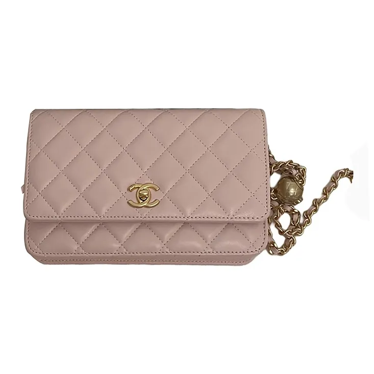 CHANEL WOC Sheepskin Crossbody Bags Women's Light Pink-0