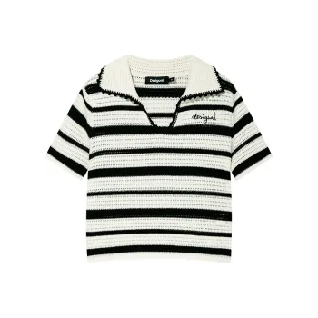 Desigual Knitwear Women's Black White Stripes