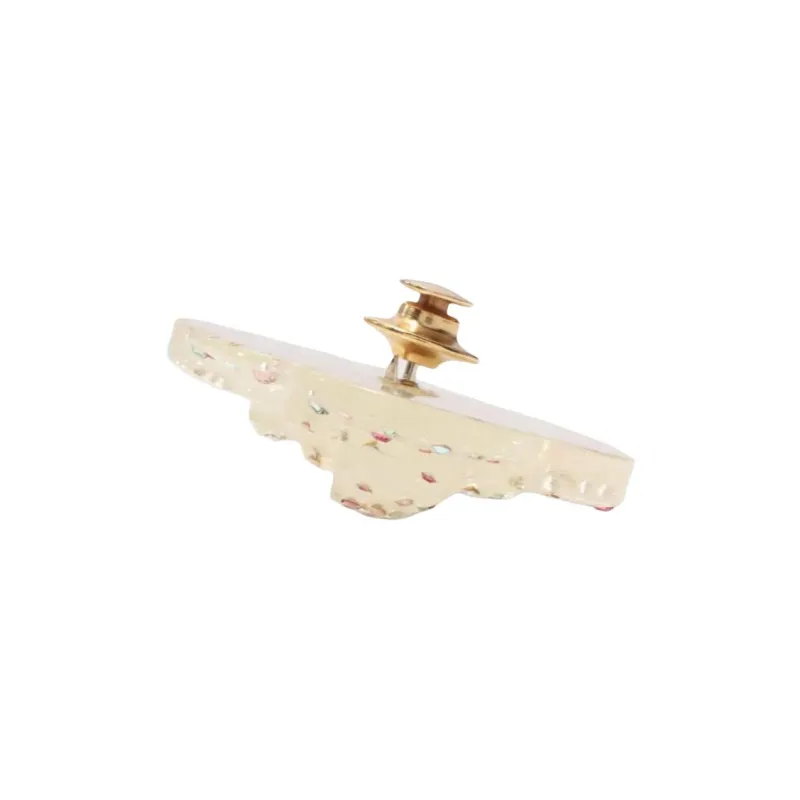 CHANEL Rhinestone Brooches Women's White-2