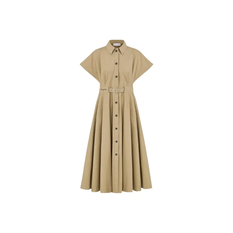 DIOR Dioriviera Short Sleeved Dress Women's Beige-0
