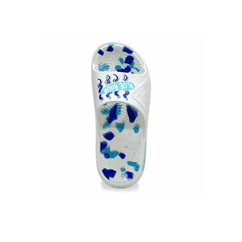 PEAK Tai Ji1.0 Slip Resistant Odor Resistant Abrasion Resistant Slide Slippers Unisex Sierra Blue-4