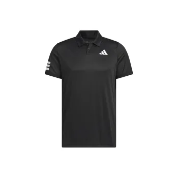 Adidas CLUB TENNIS 3 STRIPES Polo Shirt Men's Black/White