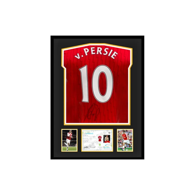 Three For 2023 24 Arsenal Team Jersey EM Certificate With Premium Mounting, Outer Frame Approx. 65x85cm Unisex-0
