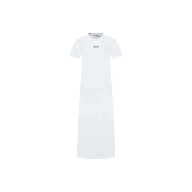 CALVIN KLEIN Short Sleeved Dress Women's Bright White-0