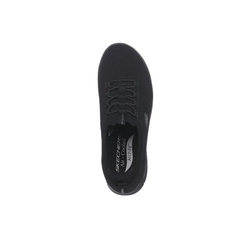 Skechers ArchFit Breathable Low Top Casual Shoes Women's Black-5