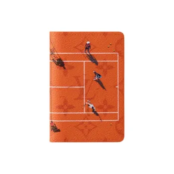 LOUIS VUITTON Werner Bronkhorst Collaboration Leather Card Holder Unisex Orange