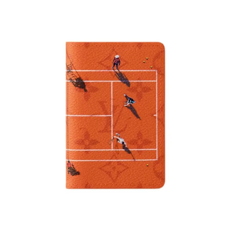 LOUIS VUITTON Werner Bronkhorst Collaboration Leather Card Holder Unisex Orange-0
