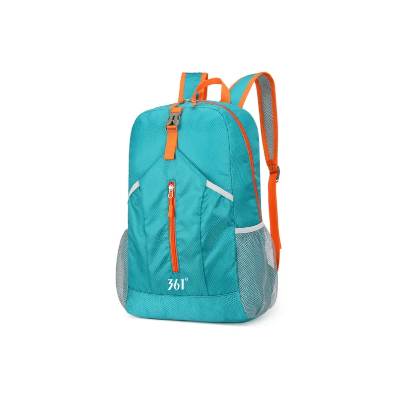 361° Water Repellent Backpack Unisex Black/Dark Blue/Lake Blue/Orange-8