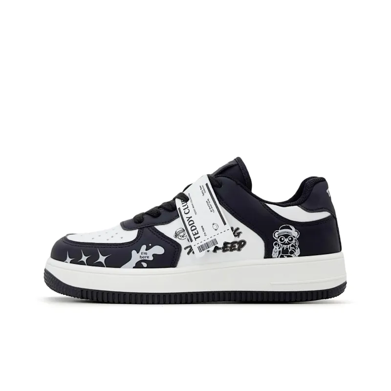 Teddy Bear Collection Low Top Skateboard Shoes Women's Ecru-5