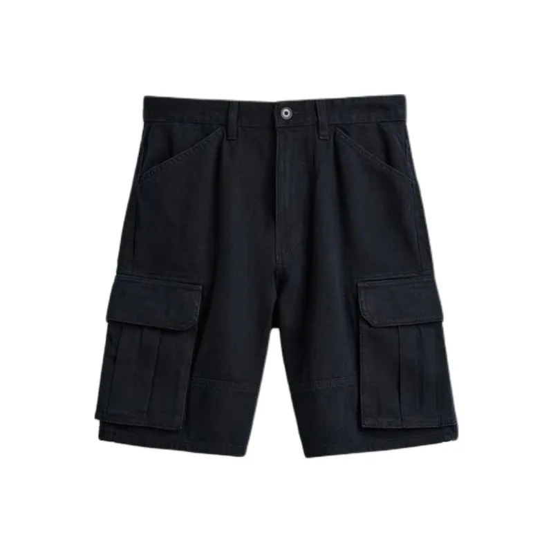 ZARA Cargo Shorts Men Deep Sea Blue-0