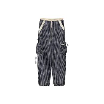 CHUU Casual Pants Women's Blue Plaid