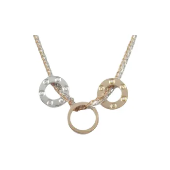 CARTIER 18K Rose Gold, 18K White Gold, Diamond Necklaces Women's Gold