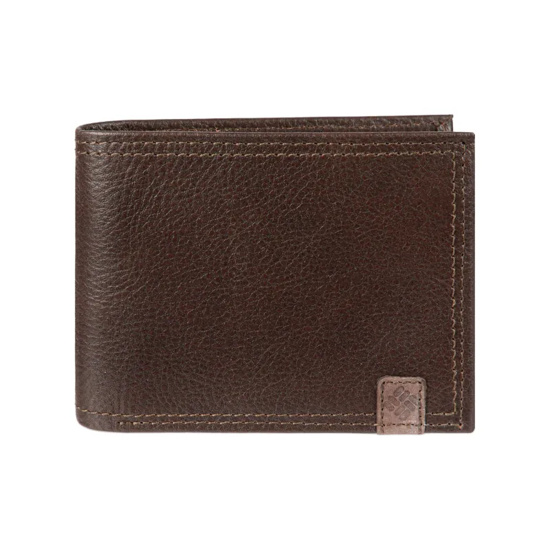 Columbia Pebble Leather Wallet Men's Brown-0