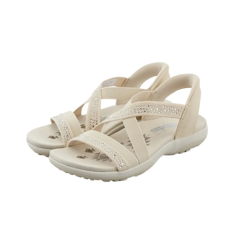 Skechers Reggae Slim One Strap Sandals Women's Beige-1