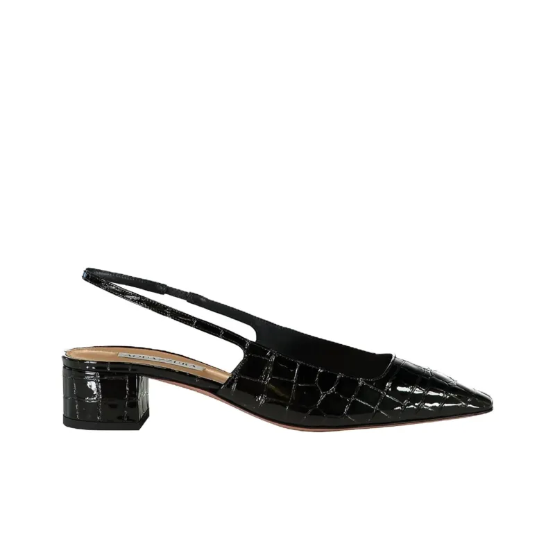 AQUAZZURA Ginza Chunky Heel High Heels 3.5cm Women's Black-1