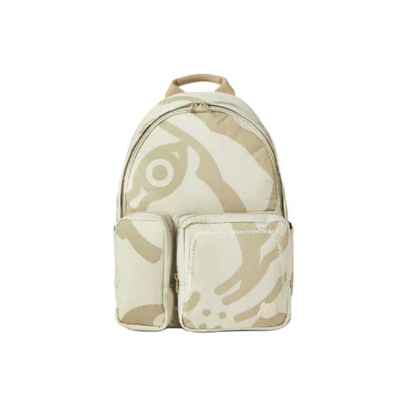 KENZO Polyamide Backpack Unisex Ecru-0