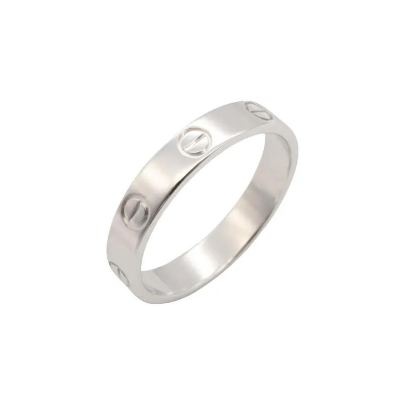 Cartier 2010s 18K White Gold Mini Love Ring-2