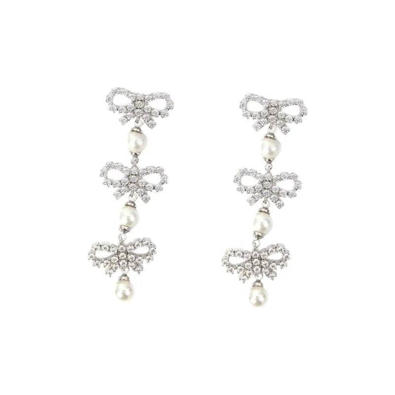 Self portrait Brass Earrings Women's Silver-0