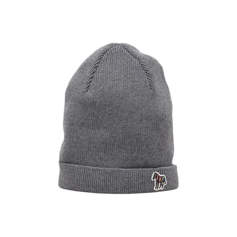 Paul Smith Knitted Fabric Beanies Unisex Gray-0