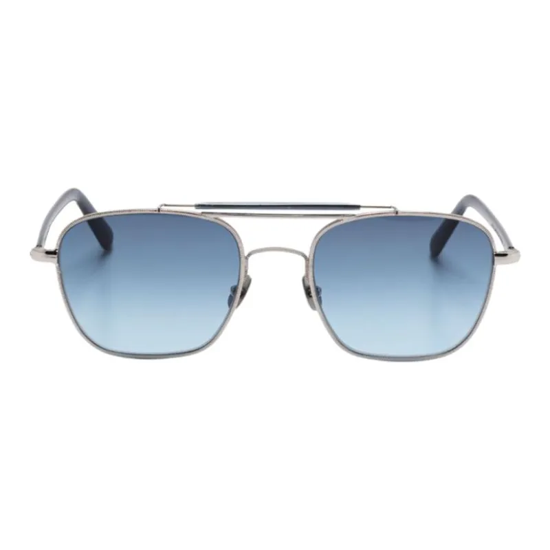 MOSCOT Metal Acetate Aviator Sunglasses Women's Silver-1