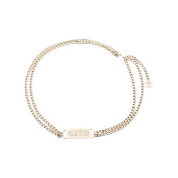 CHANEL Gold Plated Waist Chains Women's Gold Width 0.6cm