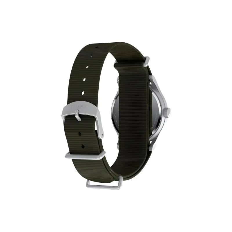 TIMEX Wrist Watch Manual Mechanical Movement Recycled Material Strap 36mm Black Dial Unisex-2