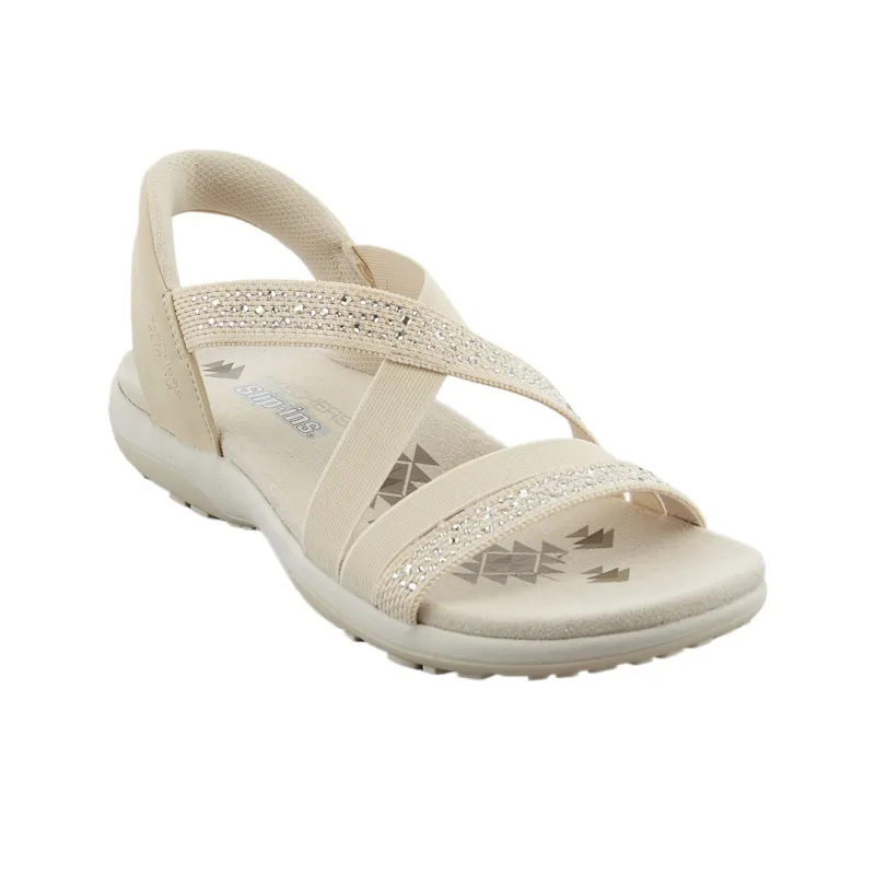 Skechers Reggae Slim One Strap Sandals Women's Beige-2