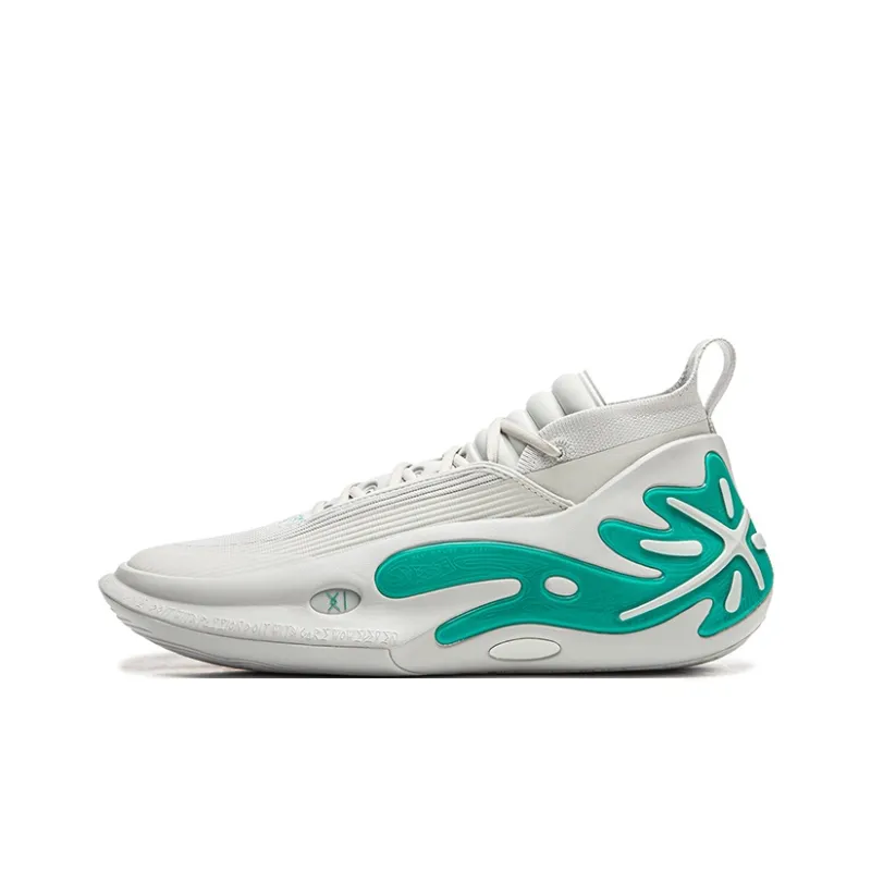 LiNing Wow11 Cushioning Abrasion Resistant Lightweight Mid Top GCU Basketball Shoes Men's Waterdrop Gray-0