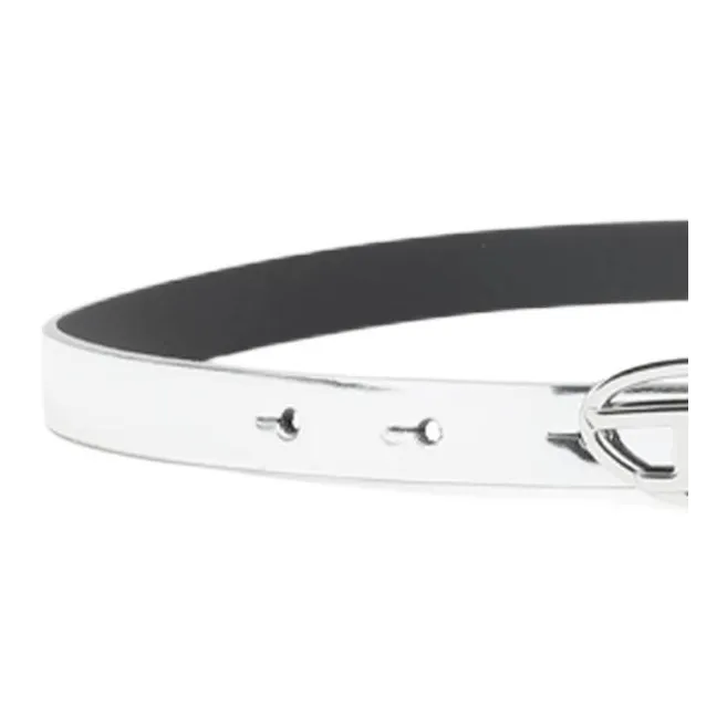 DIESEL Polyurethane, Recycled Leather, Polyester Leather Belts Women's White -2