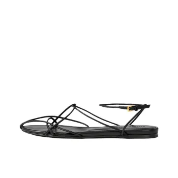 KHAITE Loulou One Strap Sandals Women's Black