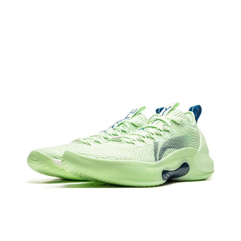 LiNing Anti Slip Wear Resistant Low Top Basketball Shoes Men's Green-2