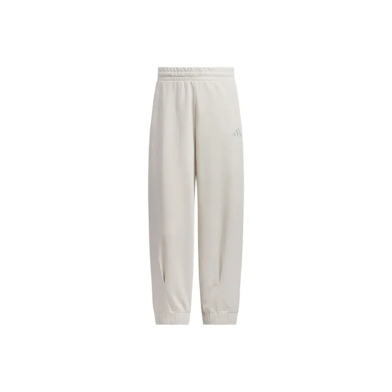Adidas Knitted Sports Pants Women's Beige-0