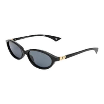 Le Specs Not Included BPA Polymer Material Oval Sunglasses Women's Black