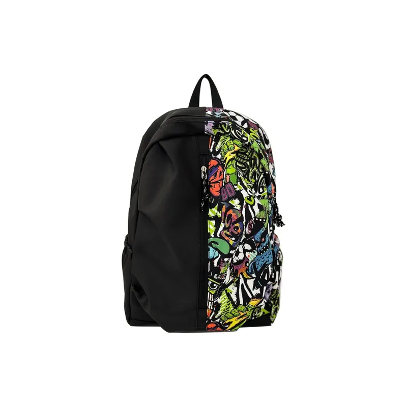 Vack Nylon Backpack Unisex White/Red/Green-8