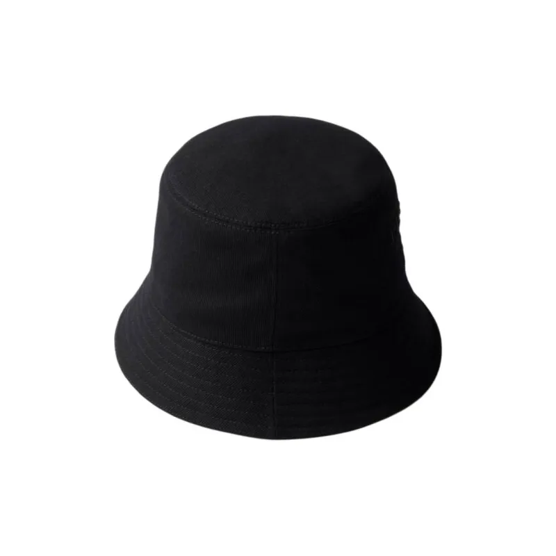 PRADA Cotton Twill Bucket Hats Unisex Black-1