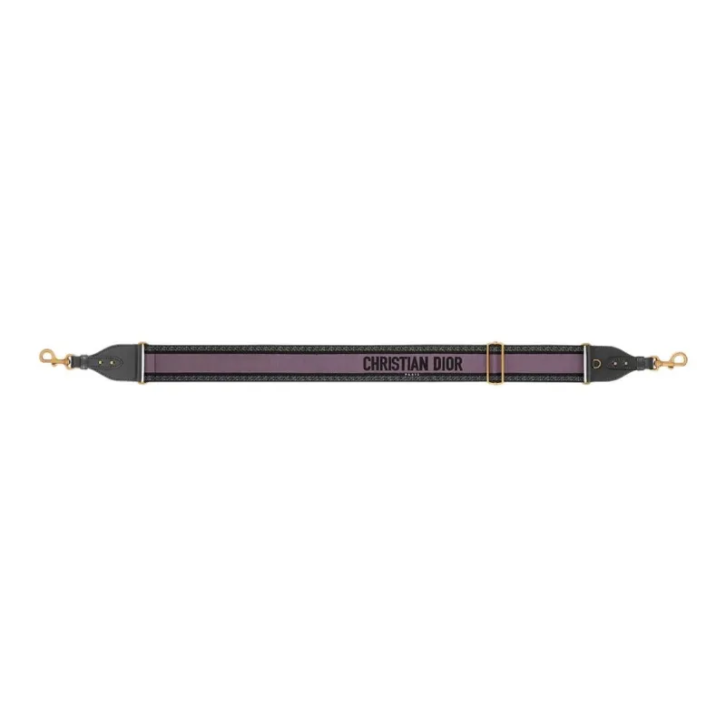 DIOR Cotton Bag Strap Women's Black & Lavender-1