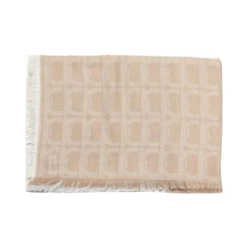 FERRAGAMO Cotton Knit Scarves Men's Umber-0