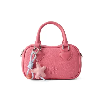 JACD PU Handbag Regular Women's Blue/Yellow/Raspberry Pink
