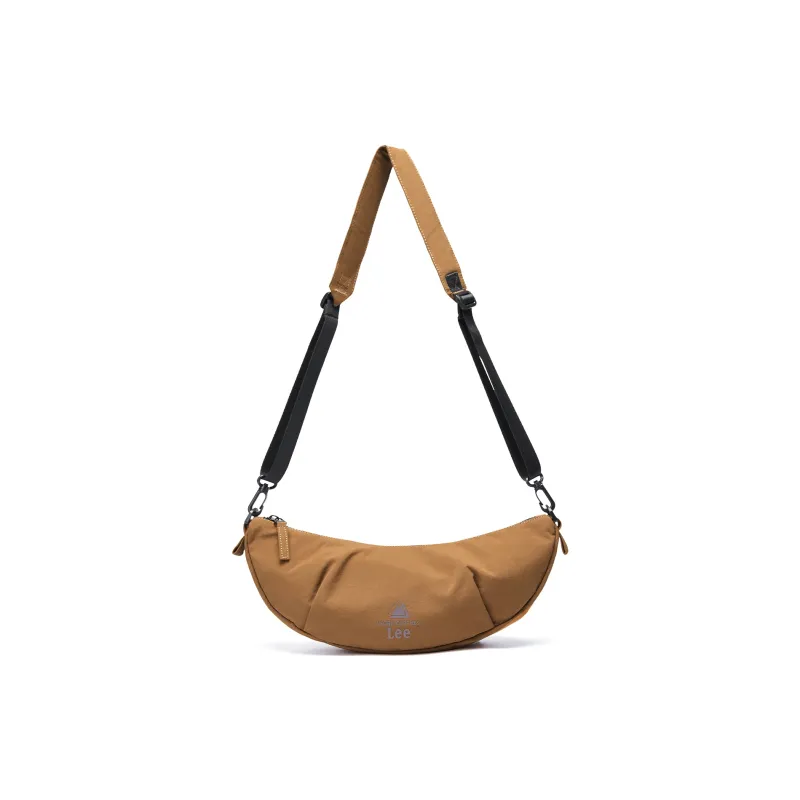 Lee Fabric Shoulder Bag, Crossbody Bag Wood Leaf Brown/Cloud Gray/Light Gray Purple-2